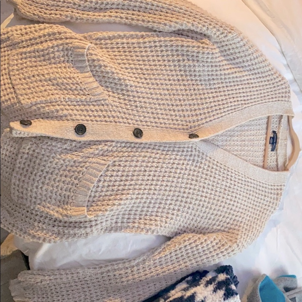 Oatmeal/Tan Oversized Chunky Cardigan